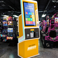 Distributeur automatique de jetons/billets/pièces ATM-08, Kiosque de paiement en libre-service, Double trémie, Moteur, Construction métallique, Espagnol, Garantie 1 an
