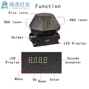Magic 360 Degree Rotation Stage Lights 9 Holes RGB DJ Laser <strong>Disco</strong> Revolving <strong>Mushroom</strong> Moving Head with Dmx512 Control IP20 - Product Image 2