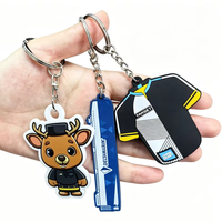 Porte-clés en caoutchouc souple PVC 3D personnalisé pour souvenirs et cadeaux, fabriqué en usine