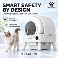 CE FCC RoHS OEM/ODM Bac à litière pour chat autonettoyant WiFi pour propriétaires de chats d'intérieur avec application Tuya et alertes de dispositif 543x516x527mm