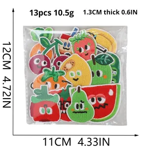 <b>Iron</b> on Cartoon Embroidered Watermelon Grape Banana & Strawberry Fruit Patches for Bags Clothes Decorations - Product Image 3