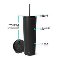 Gobelet isotherme moderne personnalisé avec logo, couvercle et paille, tasse à café glacé, bouteille d'eau réutilisable en acier inoxydable, mug de voyage