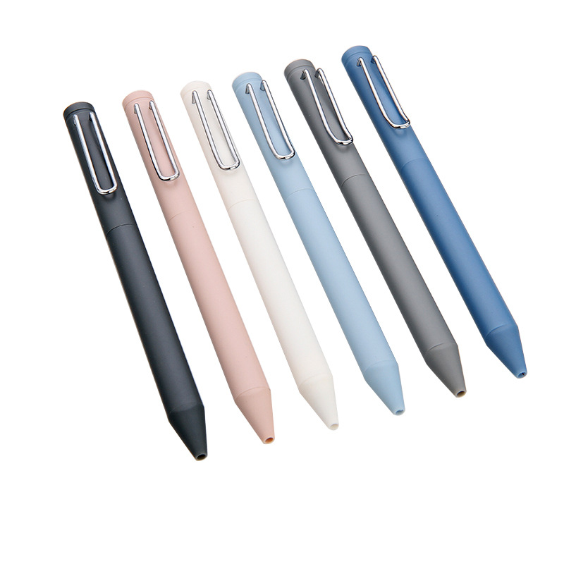 Креативная и простая Выдвижная гелевая ручка, студенческие канцелярские принадлежности, гелевая ручка 0,5 мм с черными чернилами