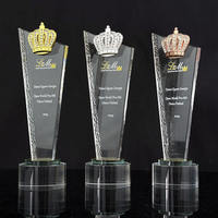 Trophée Couronne en Cristal de Haute Qualité, Cadeau Souvenir, Trophée Couronne en Cristal, Récompenses