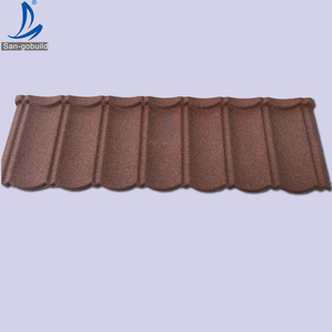Afrika farbige sand beschichtete Aluminium Wellpappe Dach platte Backstein rot Farbe Feuchtigkeit beständig für Haus - Product Image 2