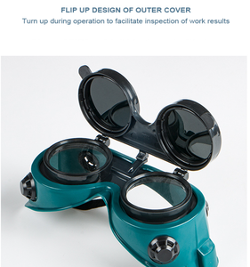 <span class=keywords><strong>Gafas</strong></span> <span class=keywords><strong>de</strong></span> Soldadura Profesionales Negras Personalizadas, <span class=keywords><strong>Gafas</strong></span> <span class=keywords><strong>de</strong></span> Seguridad Abatibles <span class=keywords><strong>de</strong></span> Doble Capa para Soldadura y Corte - Product Image 2