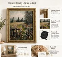 Tableau mural vintage encadré or avec motifs de fleurs sauvages, impression sur toile style campagne française, échantillons OEM ODM prêts en moins d'une journée