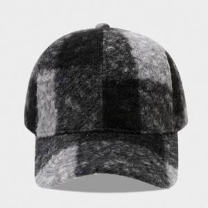 Arrival Autumn Winter Furry Baseball Cap Outdoor Casual Thickened Warm Windproof Cap Stitching Plaid Fuzzy Sports <b>Hat</b> - Product Image 4