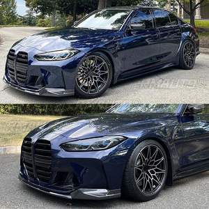 <b>For</b> 2021-2023 BMW G80 M3 G82 G83 M4 <b>Car</b> Front Bumper Lip Splitter <b>Diffuser</b> Spoiler Fender Carbon Fiber Style Glossy Black - Product Image 3