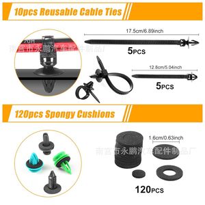 1240Pcs <b>Car</b> Retainer <b>Clips</b> Kit 32 Sizes Plastic Fasteners for Toyota Auto Repair Replacement - Product Image 2