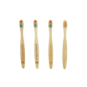 Мягкая зубная щетка из нейлоновой щетины под заказ, из натурального бамбука, с логотипом на заказ, высокое качество, cepillo de bambu