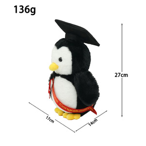 Peluche Pingouin Petit Chapeau <span class=keywords><strong>de</strong></span> Docteur, Cadeau Souvenir pour Cérémonie <span class=keywords><strong>de</strong></span> Remise des Diplômes - Product Image 6