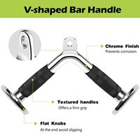 2024 nouvel accessoire de Machine Lat tirer vers le bas triceps corde simple poignée en D barre en forme de V et barre droite rotative