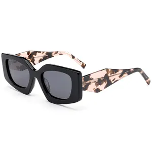 Nueva moda personalizada moda Vintage señoras cuadrado pequeño gafas de sol mujeres hombres sombras marca gafas de sol