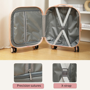 <span class=keywords><strong>Valise</strong></span> à roulettes 2-en-1 rétro pour enfants et tout-petits, idéale pour voyager et s'asseoir, avec motif pour adolescentes - Prix avantageux - Product Image 2