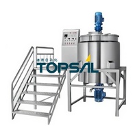 Prix d'usine, machine à émulsion homogène sous vide de 500 L, réservoir de mélange, moteur servo, crème cosmétique chimique, lotion, essences, huile