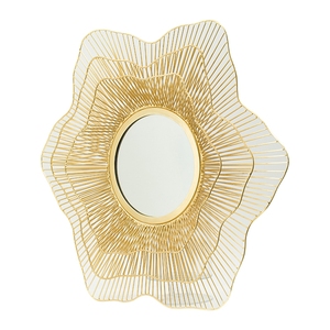 Metal <b>Mirror</b> Wall Mounted Decor For Bathroom Living Room D27x2.4" - Product Image 3