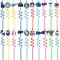 Patchs décoratifs souples à thème baseball avec logo des Dodgers, en PET, pour fêtes de fin d'année ; disponibles
