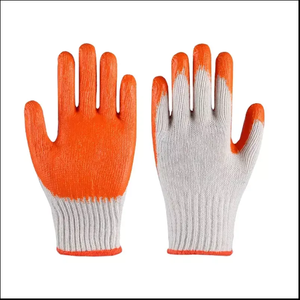 Перчатка Рабочая гладкая с латексным покрытием, <span class=keywords><strong>10</strong></span> калибра, из натурального белого хлопка, трикотажная перчатка для защиты рук - Product Image 6