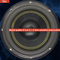 Subwoofer de voiture 8 pouces Compétition 2 + 2 Ohms RMS 400W Strong Punch Bass Speaker 8 "1000W Peak SPL Subwoofer de voiture