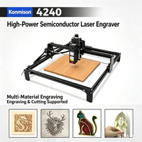 Láser de Diodo de Alta Potencia 4240, Mini Router CNC de Escritorio para Madera, Plástico, Cuero, Máquina de Grabado para Aficionados, Bricolaje