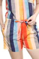 Shorts d'été décontractés pour femmes grande taille de haute qualité avec dentelle et boutons floraux - 100% coton respirant