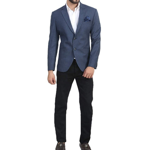 Traje de Negocios para Hombre, Conjunto de Blazer y Pantalón Formal, Tela Transpirable, Bolsillos Delanteros, Cierre de Botones, Mangas Largas, Estilo Clásico - Product Image 4