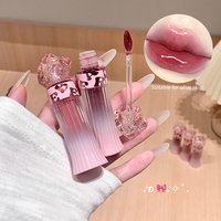 GEGE BEAR Ensemble de teintes à lèvres rose éblouissant, kit de gloss à lèvres effet eau, gloss à lèvres hydratant non collant