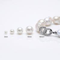 Bracciale di Lusso con Perle Barocche Fireball 14-20mm, Perle Naturali ad Alta Lucentezza Aurora, Chiusura con Zirconi Cubici Baguette