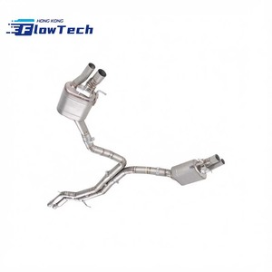 ระบบท่อไอเสียแคทแบ็กสแตนเลสแบบมีวาล์วพร้อมปลายท่อแบบสี่ช่องสำหรับ Audi B8 B8.5 RS5 4.2T - Product Image 5