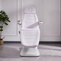 Table de massage électrique à 3 moteurs pour spa facial, lit de beauté réglable, équipement moderne pour esthéticiennes, extensions de cils et tatouages, base incurvée