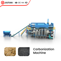 Machine de carbonisation continue à économie d'énergie pour la production de charbon de bois à partir de sciure de bois, de coques de riz et de coques de noix de coco