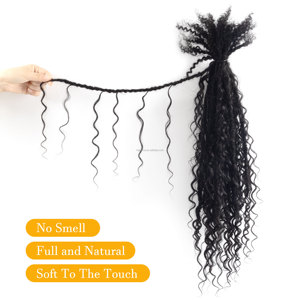 Extensions de cheveux naturels 100% humains, tresses de 16 pouces (0,6 cm), prix d'usine, locs tressés faits à la main, styles bohèmes - Product Image 3