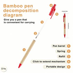 Stock LOW MOQ Hot Selling Advertising Custom Logo Paper Ballpoint Pens for Promotional School Office Stationery <b>Gifts</b> - Product Image 2