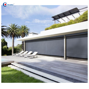 Nhà Máy Bán buôn cơ giới Patio rèm cửa sổ điện cửa sự riêng tư Zip theo dõi Sun Shading hệ thống bên ngoài - Product Image 1