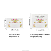 GMPC/Sedex/ISO/EUDR Factory Sparkling Face Gems Sticker for Kids Party Events Makeup Adhesive Face Jewels for Celebrations