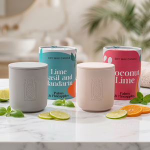 Candela Profumata AIKUN di Lusso <span class=keywords><strong>in</strong></span> Cera di Soia con Logo Personalizzato, Olio Vegetale Naturale e Stoppino <span class=keywords><strong>in</strong></span> Puro Legno, Vaso <span class=keywords><strong>in</strong></span> <span class=keywords><strong>Ceramica</strong></span> con Confezione Regalo - Product Image 5