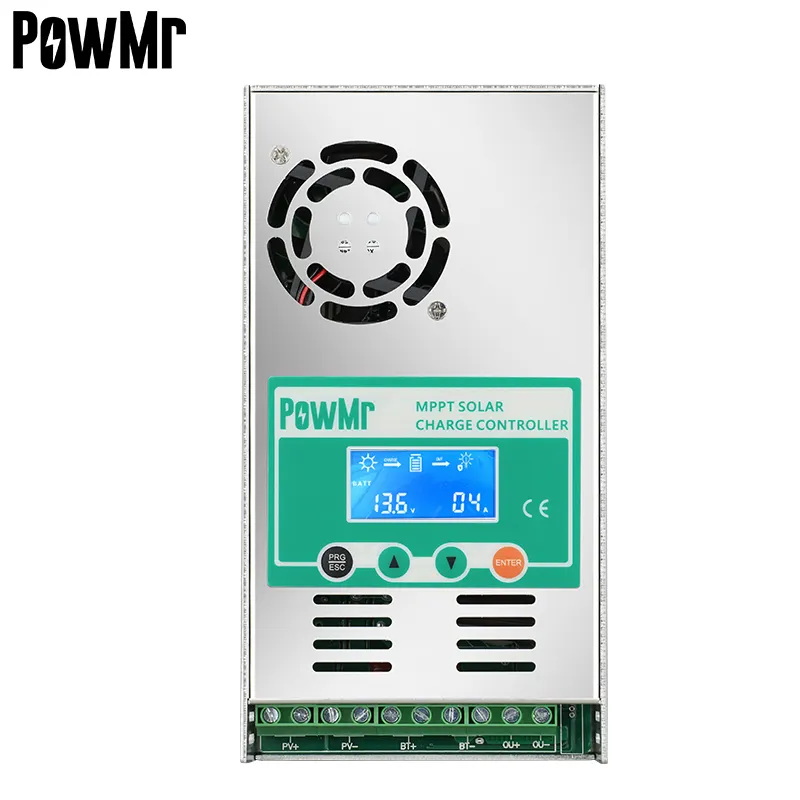 PowMr 공장 직접 MPPT 60A 태양 컨트롤러 12V/24V/36V/48V 자동 최대 PV 입력 160V 태양 광 시스템