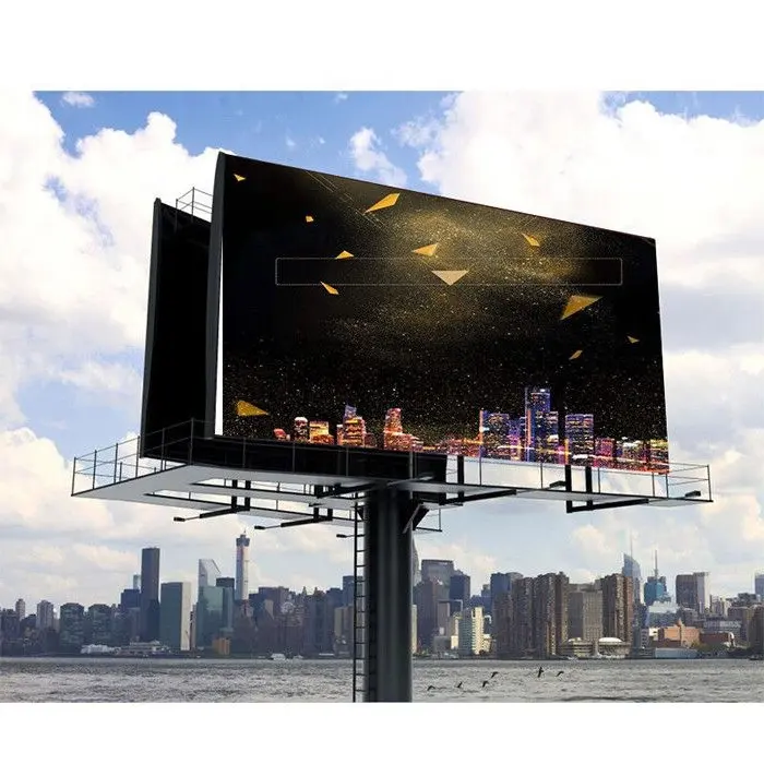 Layar Papan Reklame Besar Harga P4 P5 P6 P8 P10 Iklan 3D TV Fleksibel Digital Luar Ruangan Led Tampilan Tanda Lsewa Dinding Video
