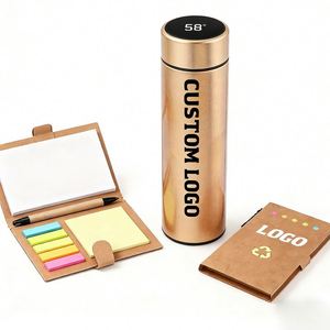 Gourde isotherme intelligente à LED avec affichage de température, en acier inoxydable, avec logo personnalisé et infuseur à thé, idéale pour cadeau promotionnel d'entreprise - Product Image 1