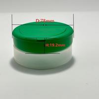 Boîte de rangement ronde en PP de qualité alimentaire avec couvercle à clapet pour bonbons, chewing-gums, pilules, 78*19mm, boîte d'emballage à couvercle à pression, logo personnalisé