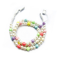 Câbles de données perlés 4-en-1 en forme de fraise, câble Type C, accessoire de mode et cadeau