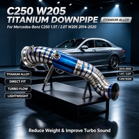 Downpipe de Flujo Superior de Acero Inoxidable 304 de Aleación de Titanio Premium para Mercedes-Benz C250 1.5T 2.0T W205, Optimiza la Velocidad de Respuesta del Turbo, 2014-2020