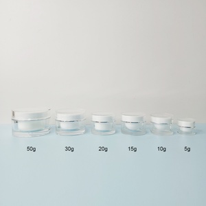 Envase de Lujo de Doble Pared Transparente de 1oz 10g 15g 30g 50g, Tarro de Plástico Acrílico para Cosméticos, Polvo, Crema, con Tapa - Product Image 5