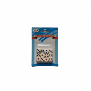 Dayue Products Dice Set 12Pcs White With Blue And Red Dots For Games - Product Image 1