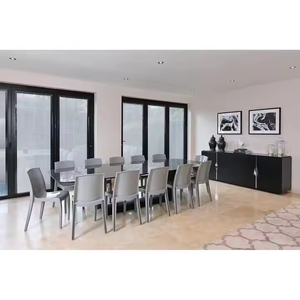 Silla de plástico Gris moderna y versátil para sala de estar, muebles para el hogar - Product Image 4