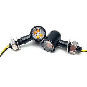 E Mark Super Mini Bullet Style LED Luz de señal de giro Dual Auxiliar Lámpara delantera/trasera Claro 12V DC Indicador intermitente de freno - Product Image 3