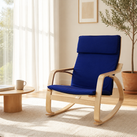 Vente d'usine : Fauteuil relaxant et à bascule de luxe en bois pour salon, design tendance en bois courbé, confortable, en promotion