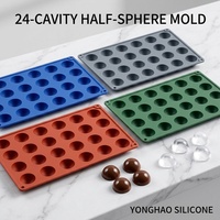 Moule à dôme en chocolat polyvalent 24 cavités en silicone de qualité supérieure, flexible, prix usine, sans BPA, durable, plateau à chocolat