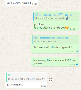 Высокоёмкий литий-ионный цилиндрический аккумулятор SCTY 21700 3.7В 4800мАч 2.5А 8C, 775 Втч/л, <span class=keywords><strong>500</strong></span> циклов, для FPV - Product Image 4